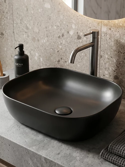 Фото Раковина накладная Calypso CS2185-MB, 46,5 см купить в Донецке: цена, описание, фото. Интернет-магазин 1