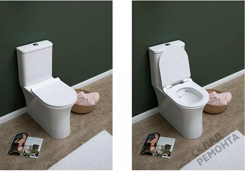 Фото Унитаз напольный Aquanet Roll-C 210764 безободковый купить в Донецке: цена, описание, фото. Интернет-магазин 2