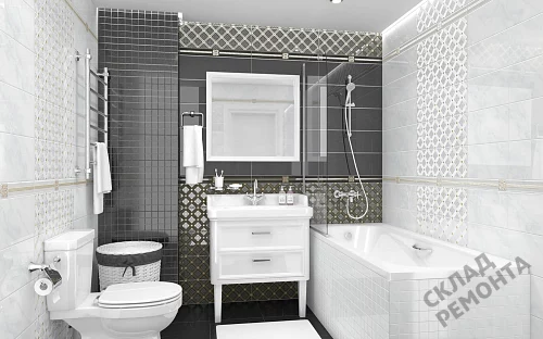 Фото Бордюр Laparet Royal AD\B484\60045 черный 63*600 – купить в Донецке: цена, описание, фото. Интернет-магазин 2