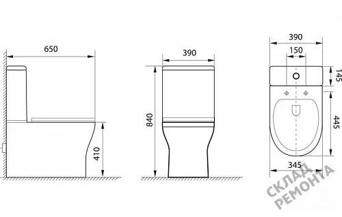 Фото Унитаз напольный Aquanet Roll-C 210764 безободковый купить в Донецке: цена, описание, фото. Интернет-магазин 5