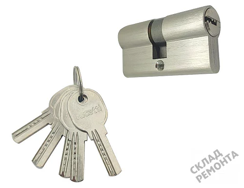 Фото Ключевой цилиндр Rucetti HS R60C SN матовый никель – купить в Донецке: цена, описание, фото. Интернет-магазин. 3