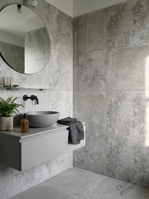 Фото Керамогранит матовый Alma Ceramica Тотем GFU6060TTM27R серый 600*600*9 – купить в Донецке: цена, описание, фото. Интернет-магазин 1