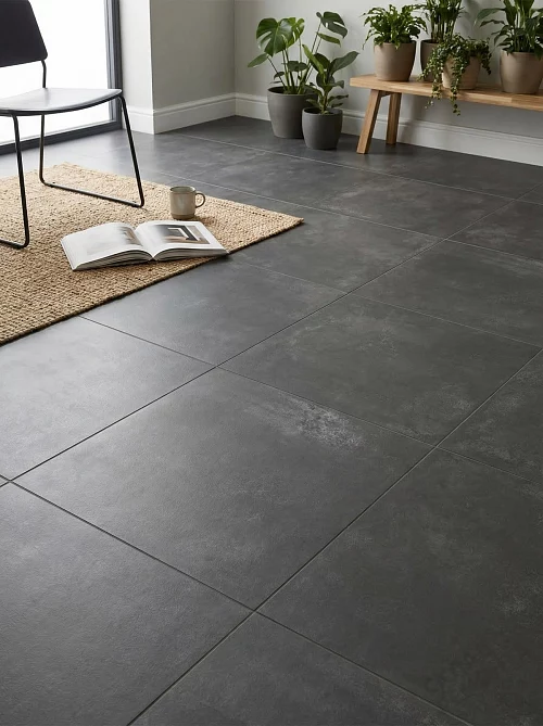 Фото Керамогранит матовый Alma Ceramica Тотем GFU6060TTM20R черный 600*600*9 – купить в Донецке: цена, описание, фото. Интернет-магазин 1